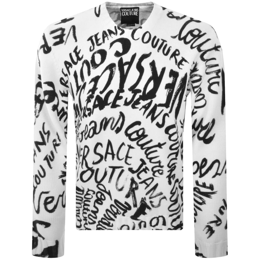 Versace Pink Embroidered Logo Knitted Jumper